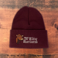 Embroidered Dairy Breed Knit Caps
