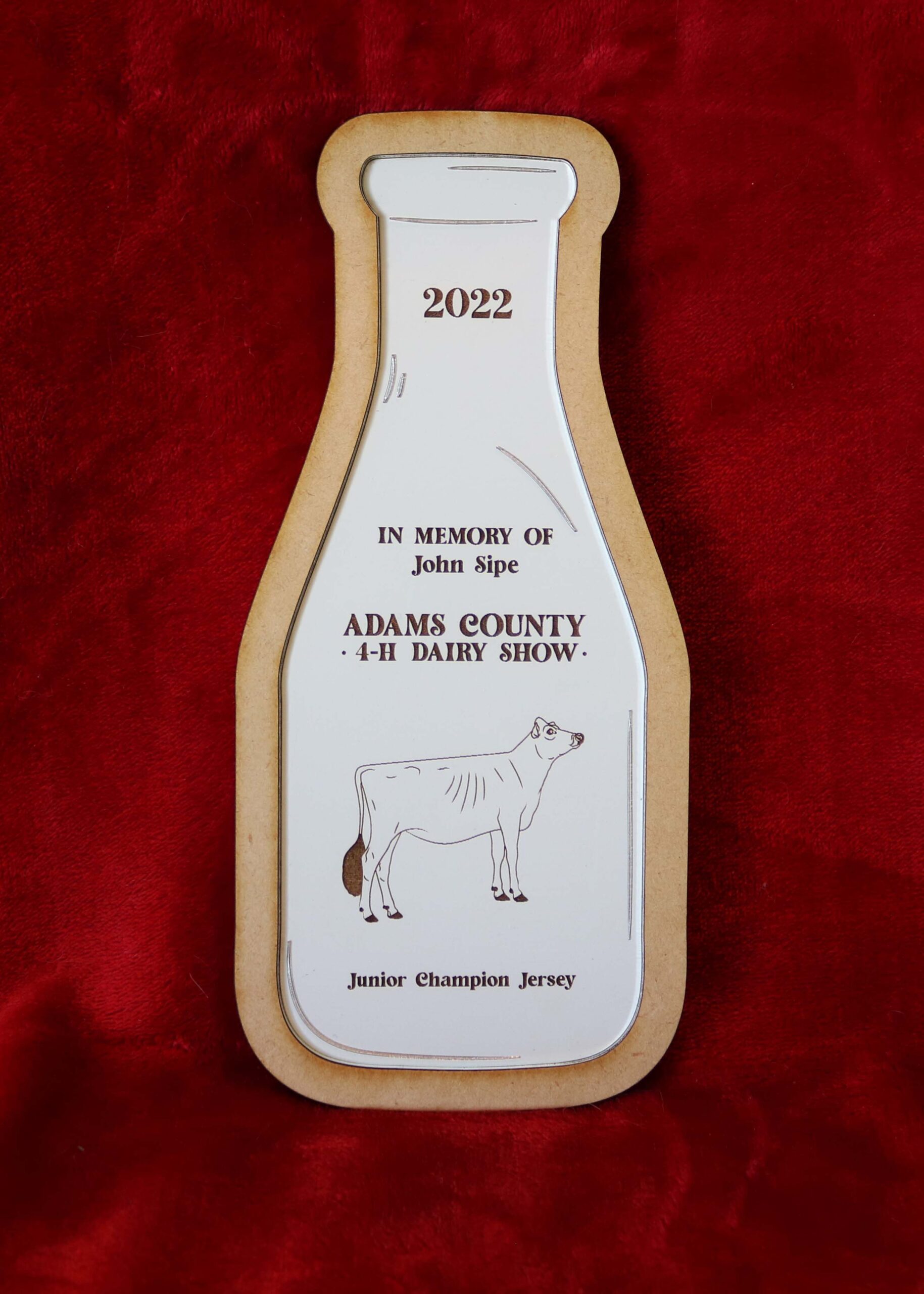 Milk Bottle Silhouette Plaque