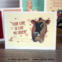 Cowlentines Valentines Cow Cards