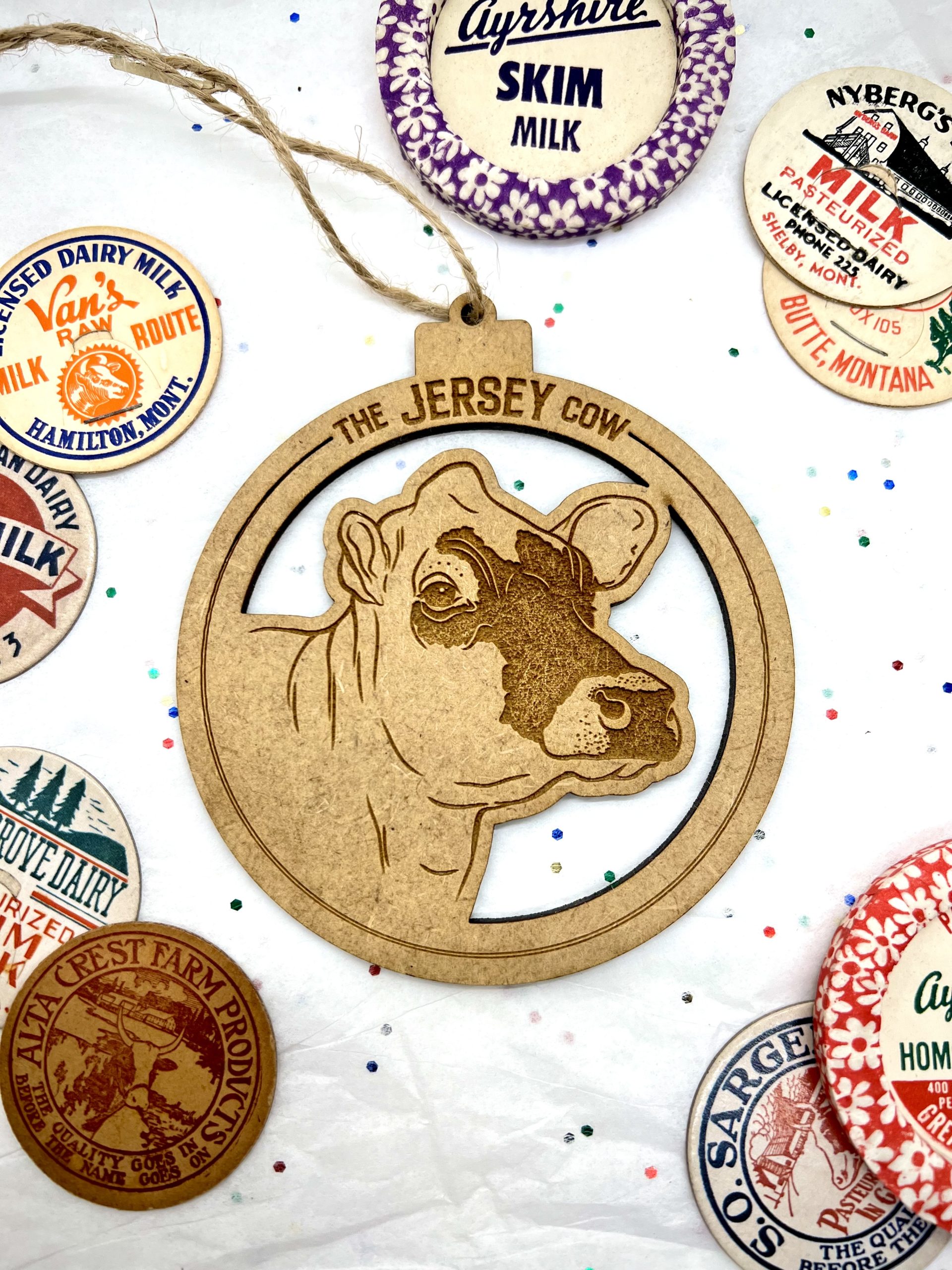 Dairy Cow Head Ornament