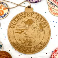 Dairy Breed Milk Bottle Cap Ornament