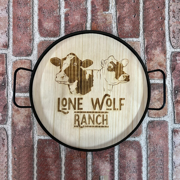 Round Wood Tray