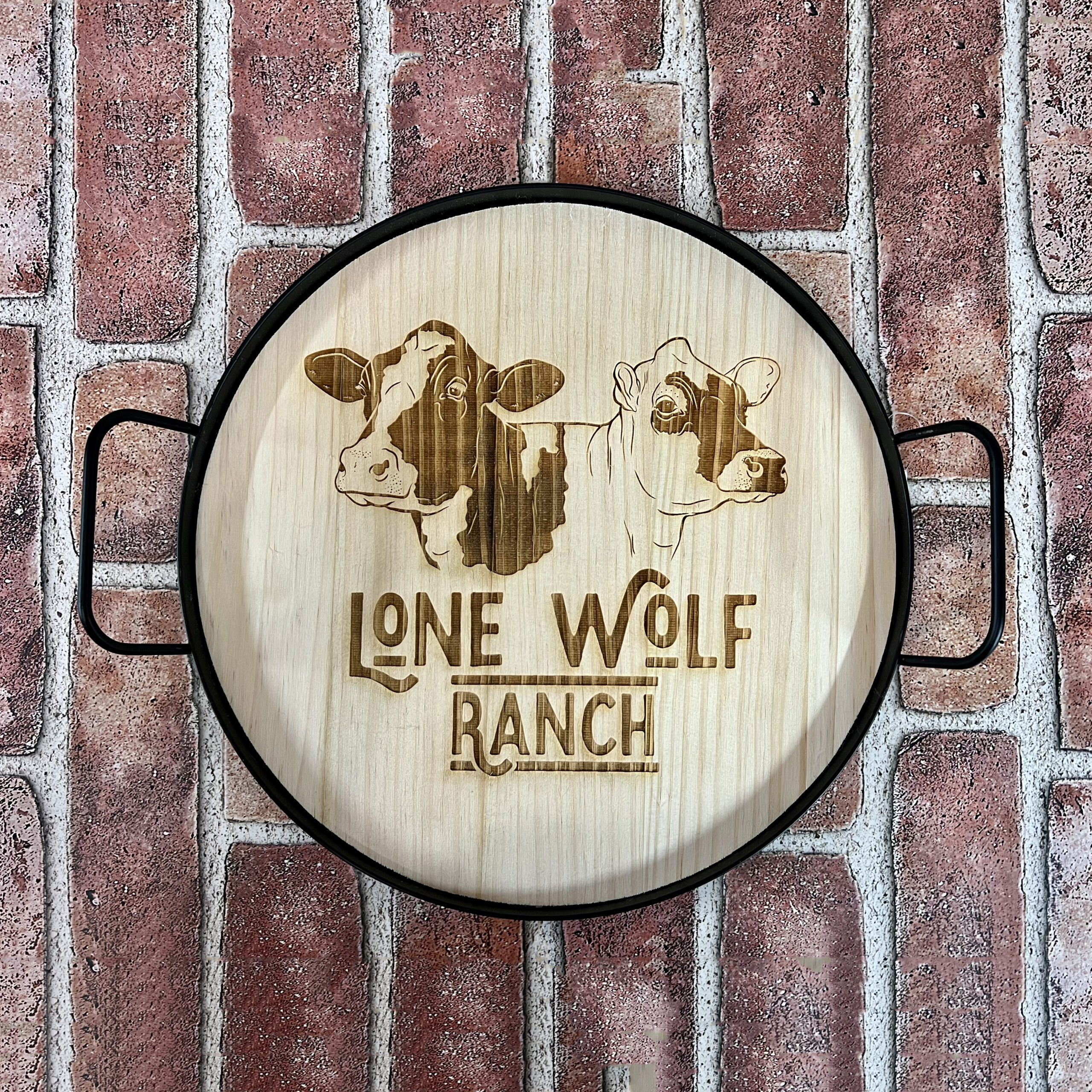 Round Wood Tray