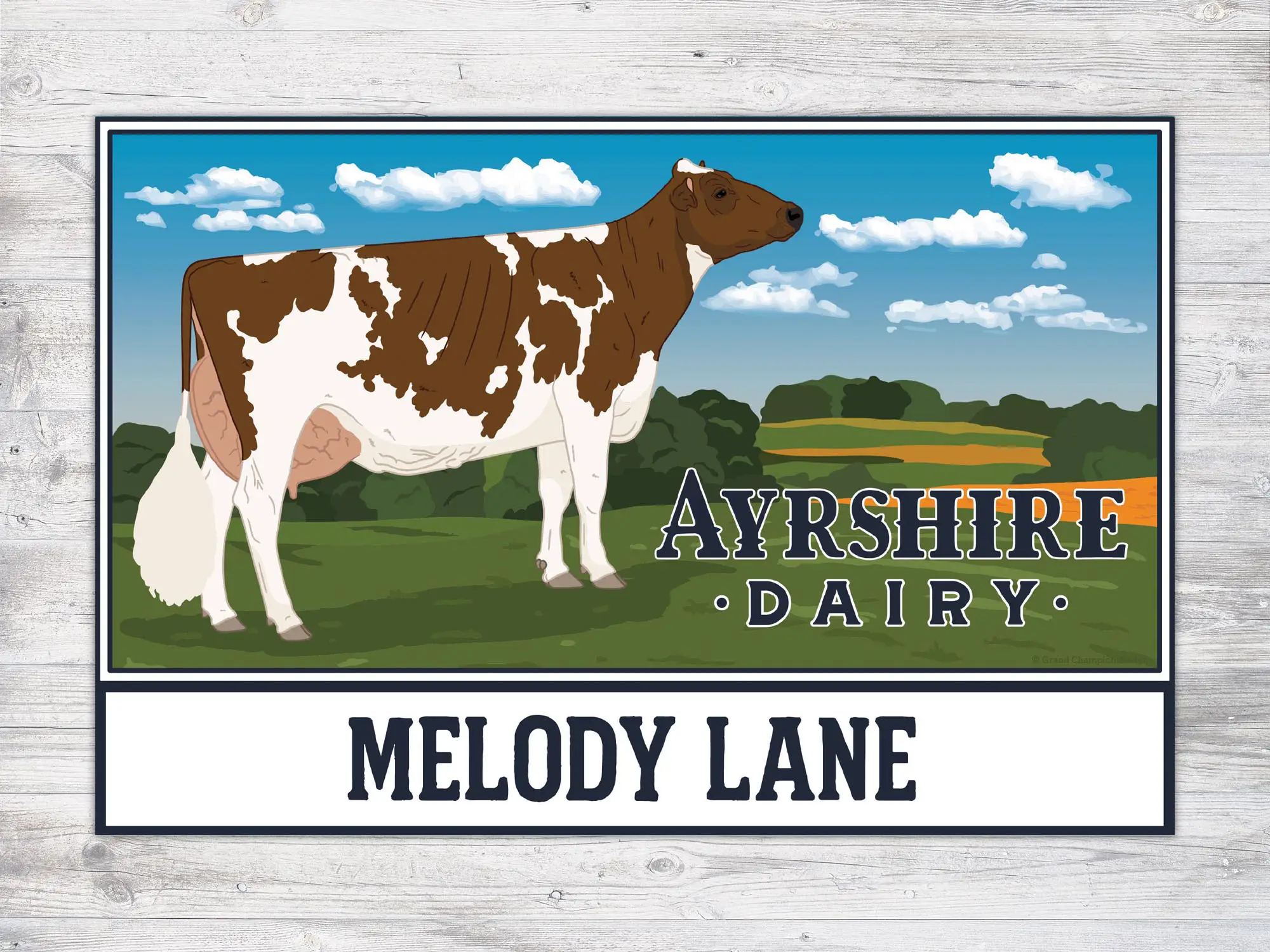 grand champion designs_blue ribbon ayrshire sign