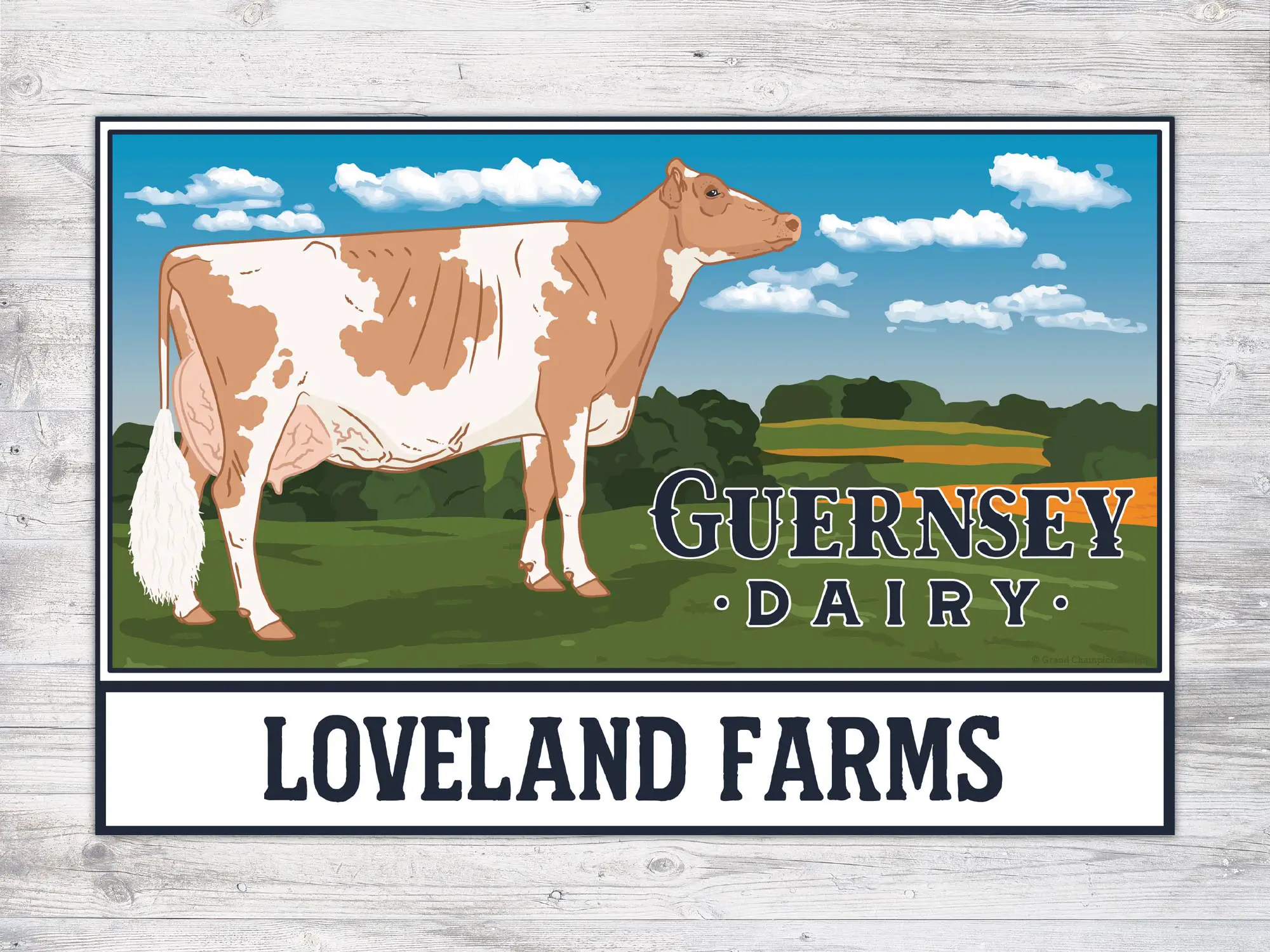 grand champion designs_blue ribbon guernsey sign