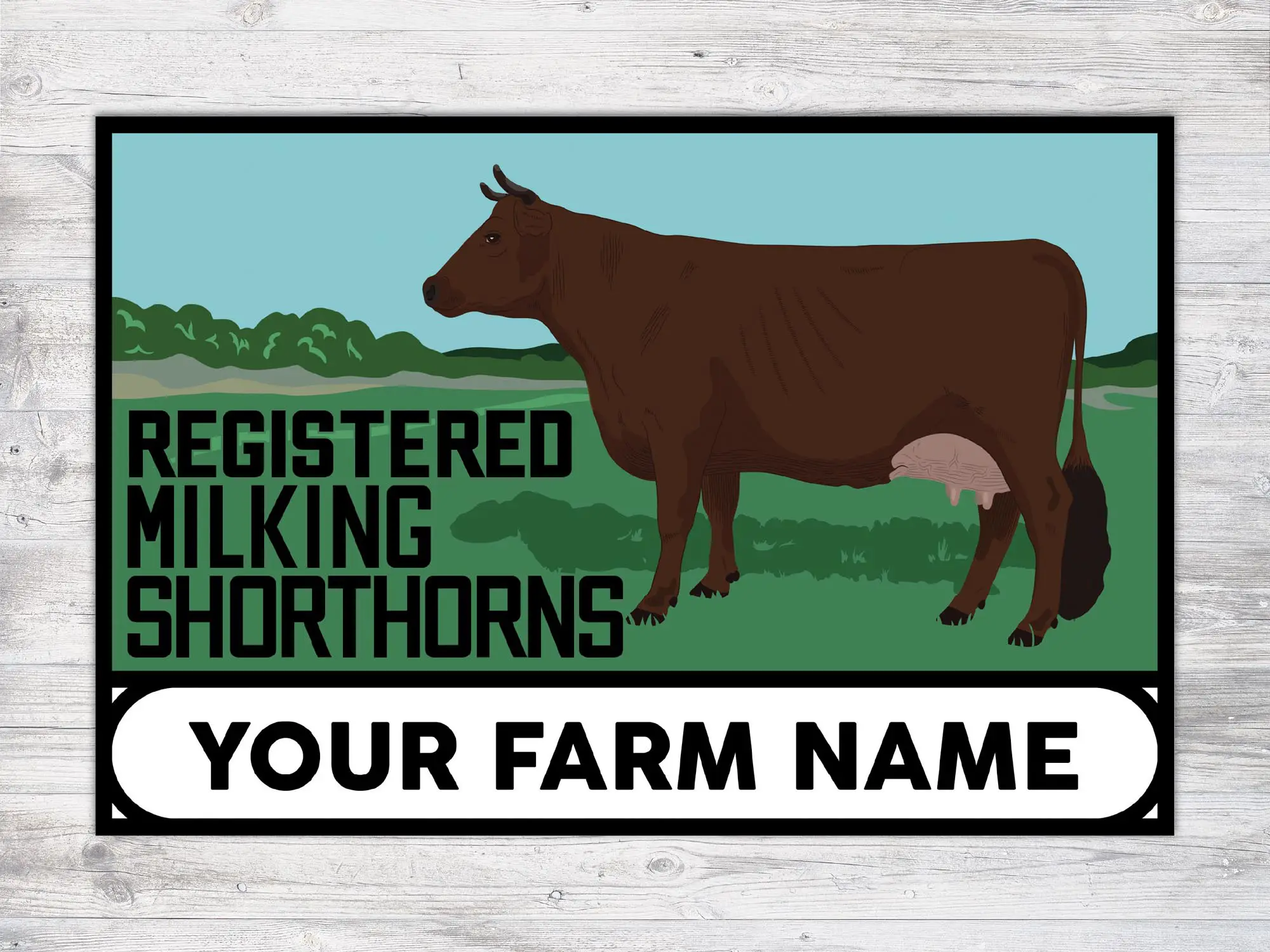grand champion designs_vintage milking shorthorn sign
