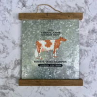 Galvanized Wall Hanger with Wood Trim